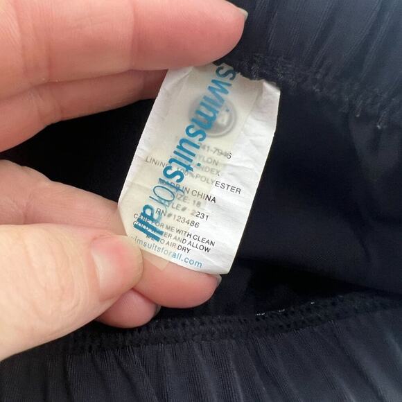 Swimsuits for All Chlorine Resistance Full Coverage Brief Black Womens Size 18 - Picture 2 of 5